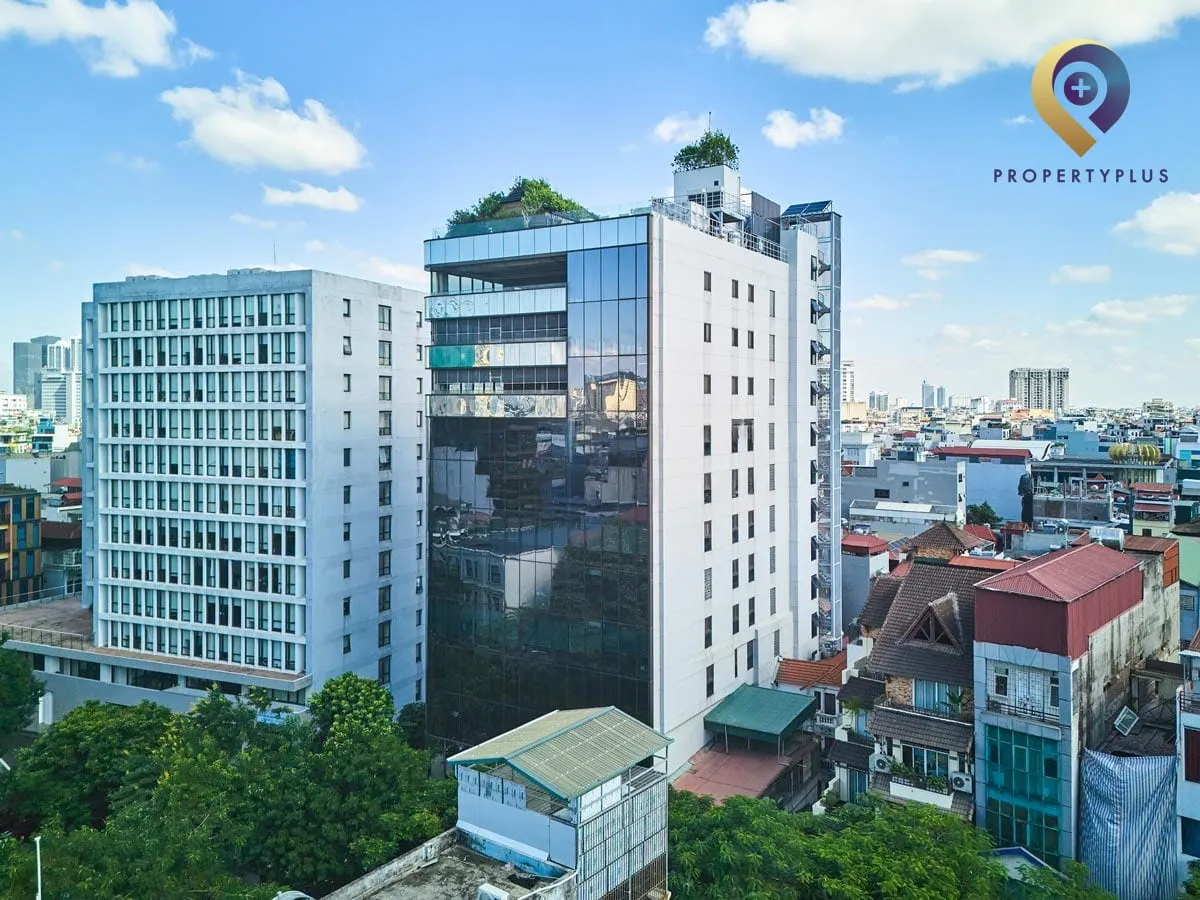 Exterior view of TTG-Tower office building in Hanoi
